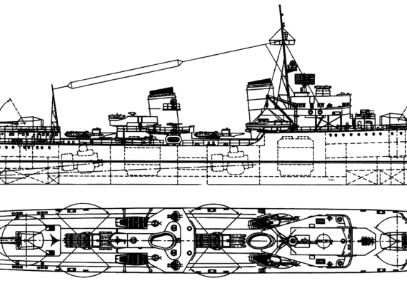 Destroyer DKM Z51 [Destroyer] - drawings, dimensions, figures